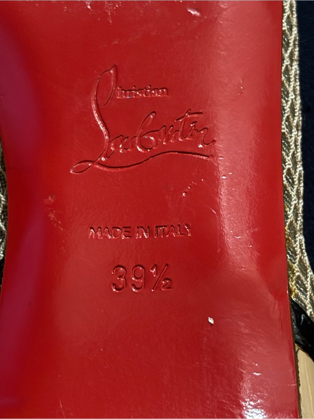 Christian Louboutin mesh and patent leather ballet flats with red bottom - Picture 12 of 12